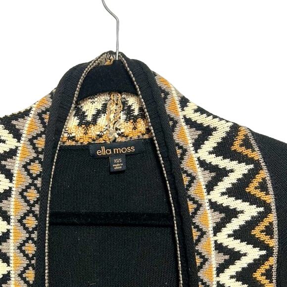 Ella Moss || Nadeem Cardigan Open Front Long Sleeve Sweater size xs /s - Picture 3 of 7